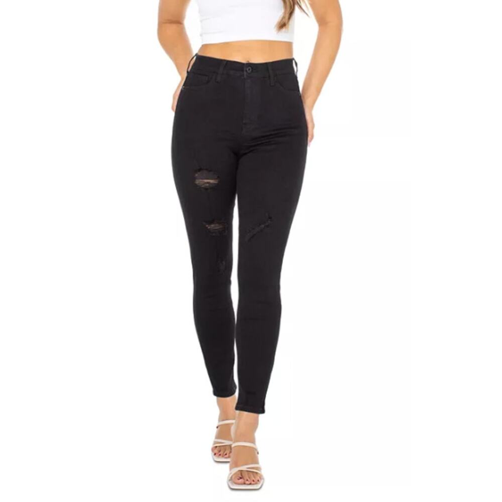ReGeneration Juniors' HighRise Distress Curvy Skinny Jeans 9